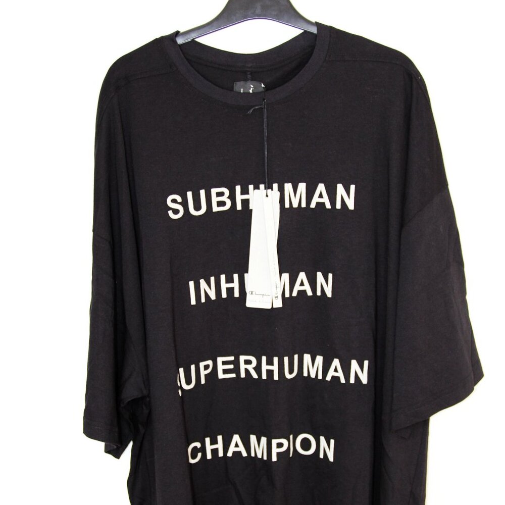 BNWT SS25 RICK OWENS x CHAMPION TOMMY T TSHIRT L - Picture 2 of 13